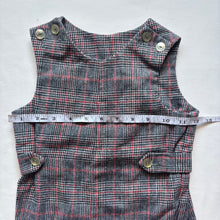 Load image into Gallery viewer, Vintage Gray/Black Plaid Jon Jon 2t/3t
