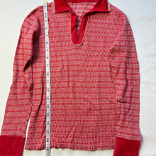 Load image into Gallery viewer, Vintage 60s/70s Red Pattern Long Sleeve kids 6 *flaws

