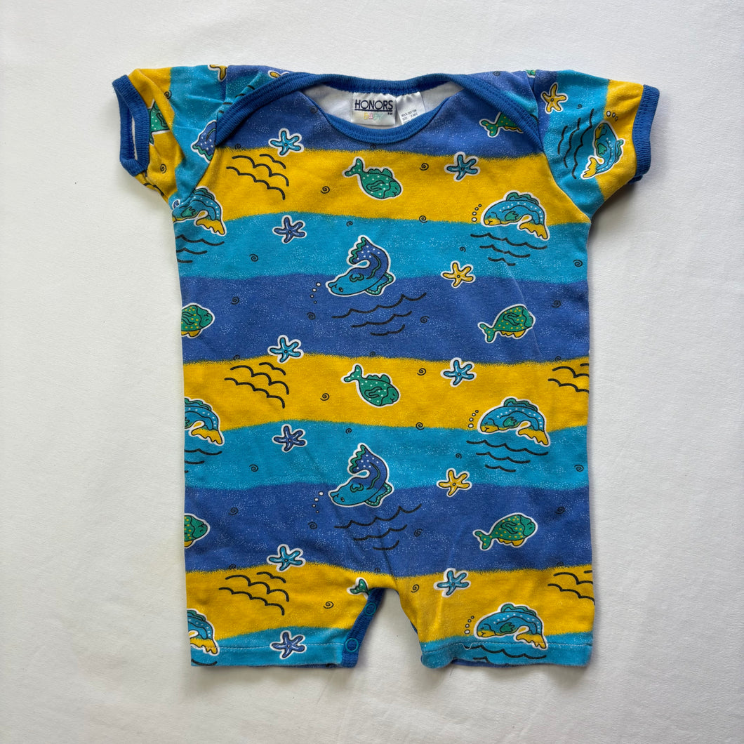 Vintage 90s Fish Summery Romper 6 months