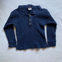 Load image into Gallery viewer, Vintage Navy Waffle Knit Long Sleeve 2/3t
