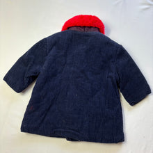 Load image into Gallery viewer, Vintage Navy/Red Corduroy Coat 9-12 months
