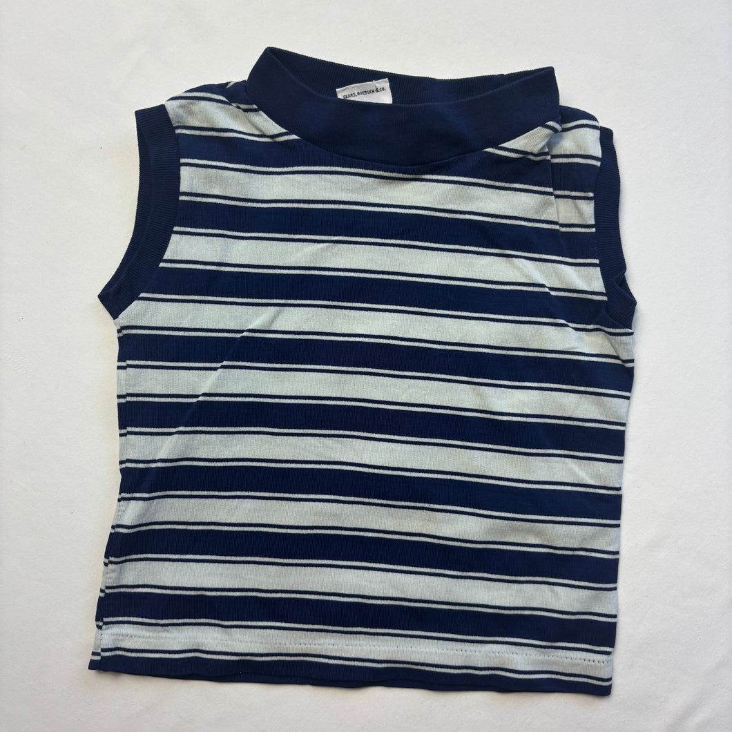 Vintage Navy Striped Tank Top 12-24 months