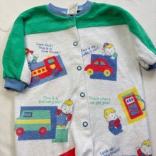 Load image into Gallery viewer, Vintage Transportation Footed PJs 6 months
