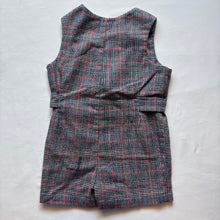Load image into Gallery viewer, Vintage Gray/Black Plaid Jon Jon 2t/3t
