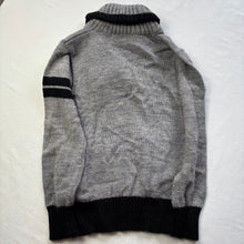 Load image into Gallery viewer, Vintage Gray/Black Knit Sweater kids 10/12
