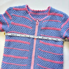Load image into Gallery viewer, Vintage Purple + Pink Chunky Knit Sweater 4t
