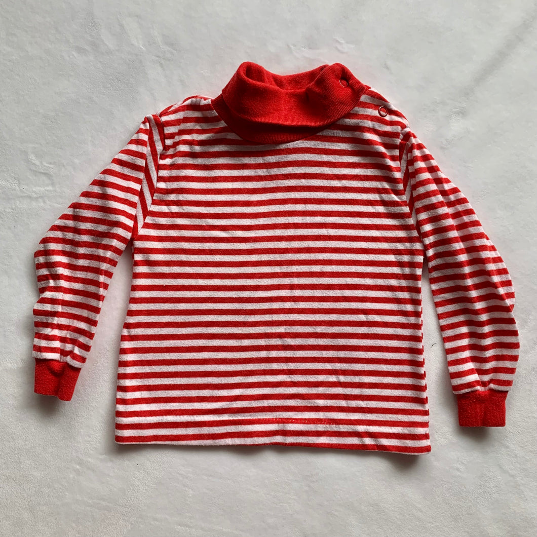 Vintage Red Striped Turtleneck 18 months