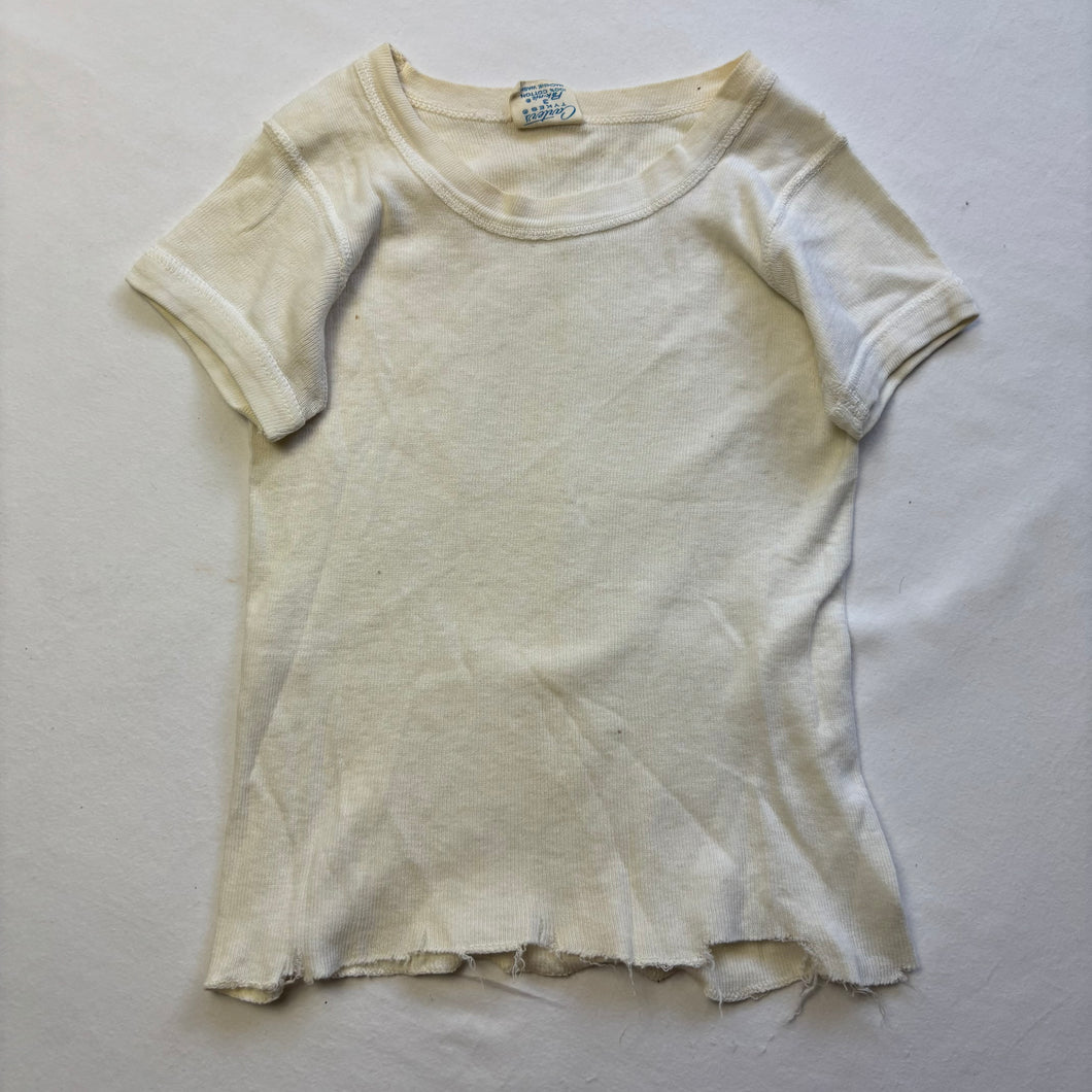 Vintage 100% Cotton White Tee 2/3t