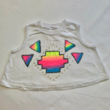 Load image into Gallery viewer, Vintage Neon Tribal Cropped Tank Top 4t-6
