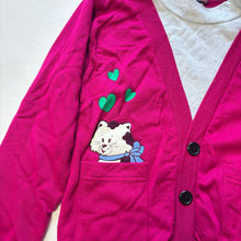 Load image into Gallery viewer, Vintage Cat Pink Sweater Shirt kids 6/7
