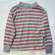Load image into Gallery viewer, Vintage Red/Gray Striped Long Sleeve 2t/3t

