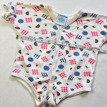 Load image into Gallery viewer, Vintage Picnic Pattern Romper 6-9 months *flaw
