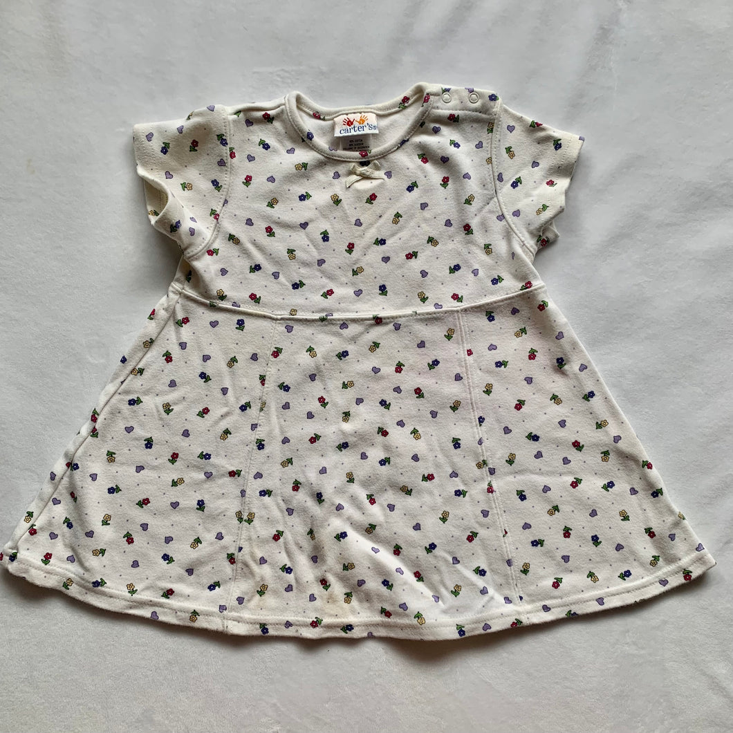 Vintage Small Floral Cotton Dress 18-24 months