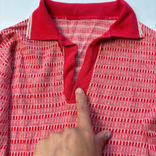 Load image into Gallery viewer, Vintage 60s/70s Red Pattern Long Sleeve kids 6 *flaws
