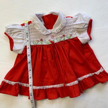 Load image into Gallery viewer, Vintage Smocked Red Dress/Top 3-9 months
