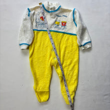 Load image into Gallery viewer, Vintage Train Yellow Footed PJs 0-3 months
