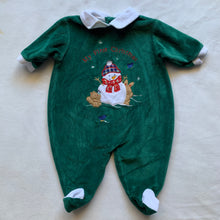 Load image into Gallery viewer, Vintage 1st Christmas Footed PJs 3 months
