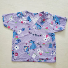 Load image into Gallery viewer, Y2k Eeyore Floral Scrub Top 3t+
