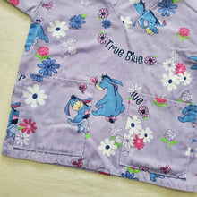 Load image into Gallery viewer, Y2k Eeyore Floral Scrub Top 3t+
