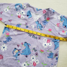 Load image into Gallery viewer, Y2k Eeyore Floral Scrub Top 3t+
