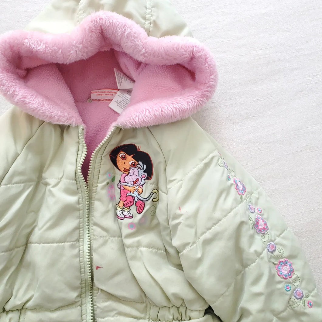 Y2k Dora the Explorer Hooded Coat 4t *flaw