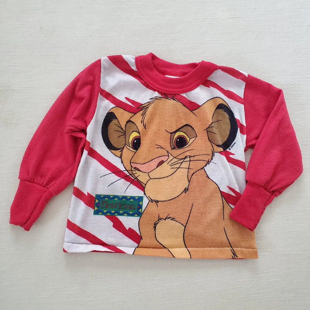 Vintage Simba Lion King PJ Top 2t