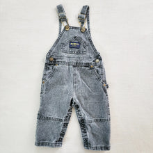 Load image into Gallery viewer, Vintage Oshkosh Grey Denim Overalls 12 months
