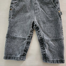 Load image into Gallery viewer, Vintage Oshkosh Grey Denim Overalls 12 months
