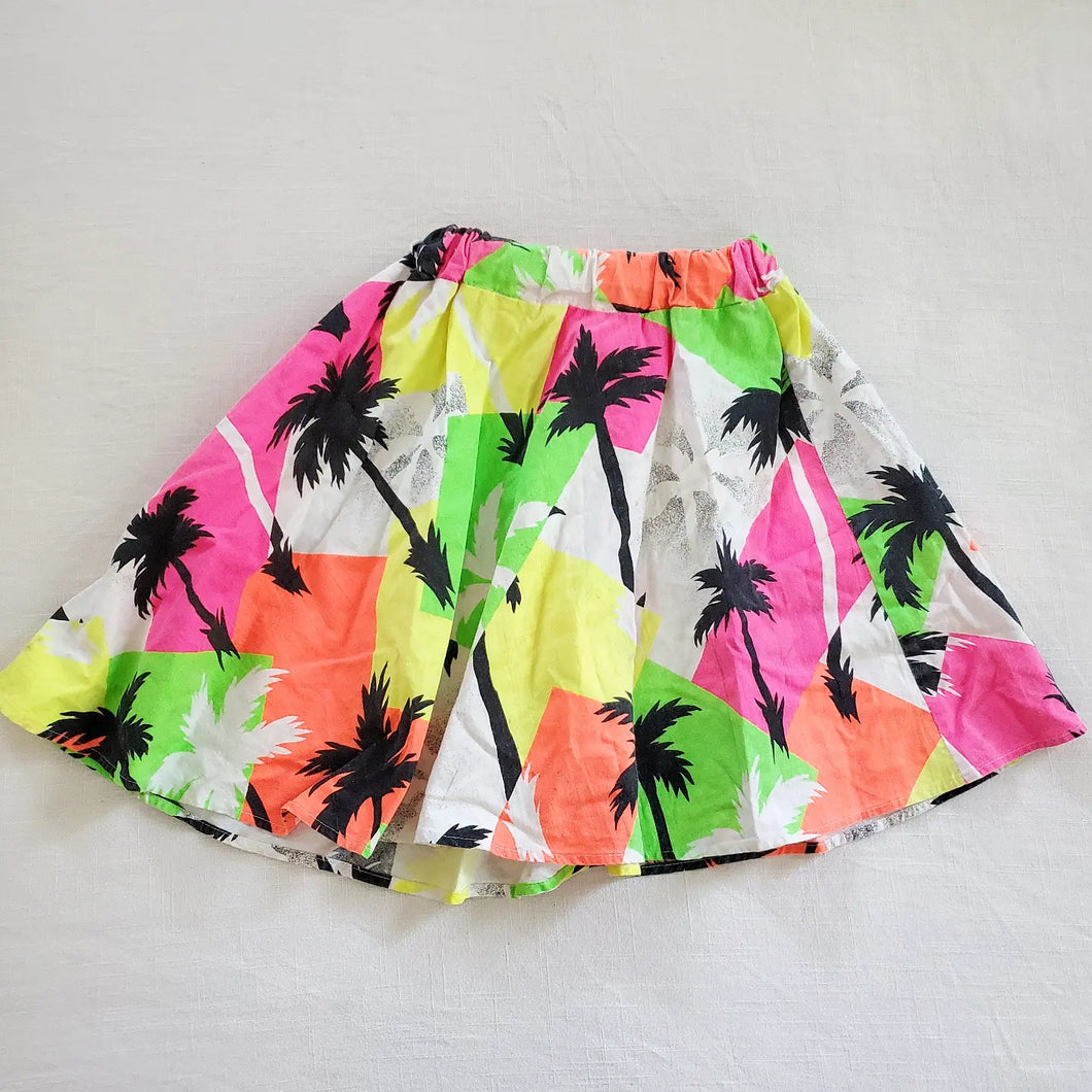 Vintage Palm Tree Summer Skirt kids 6/8