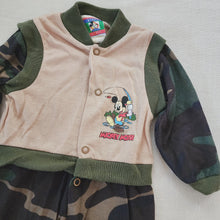 Load image into Gallery viewer, Vintage Mickey Mouse Camo Footed PJs 6-9 months

