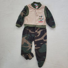 Load image into Gallery viewer, Vintage Mickey Mouse Camo Footed PJs 6-9 months

