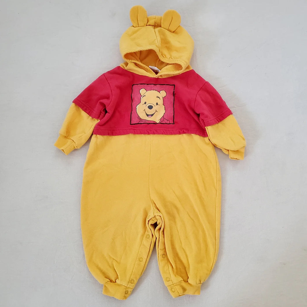 Vintage Pooh Hooded Bodysuit 18 months