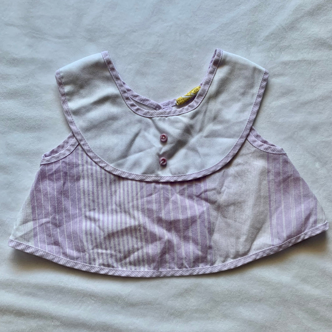 Vintage Purple Striped Cropped Shirt 6-12 months