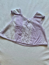 Load image into Gallery viewer, Vintage Purple Striped Cropped Shirt 6-12 months
