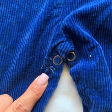 Load image into Gallery viewer, Vintage Blue Cord Overalls 6-9 months
