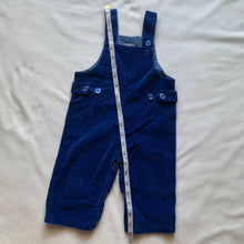 Load image into Gallery viewer, Vintage Blue Cord Overalls 6-9 months
