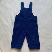 Load image into Gallery viewer, Vintage Blue Cord Overalls 6-9 months
