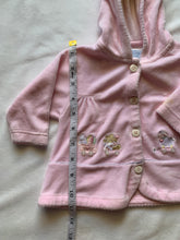 Load image into Gallery viewer, Vintage Animals Pink Velour Sweater 3-6 months
