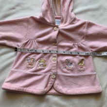 Load image into Gallery viewer, Vintage Animals Pink Velour Sweater 3-6 months
