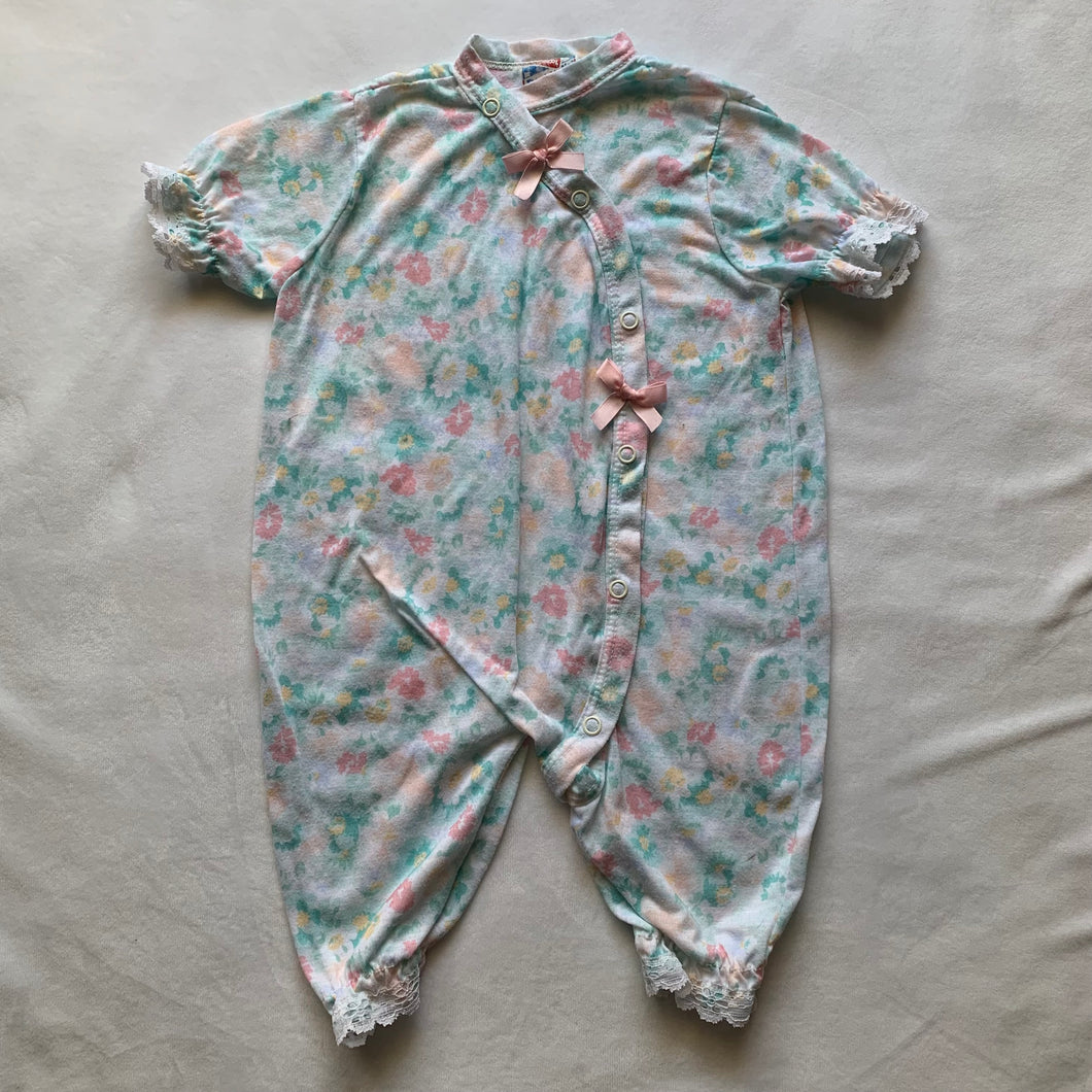 Vintage Floral PJs/Bodysuit 6 months