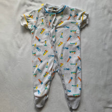 Load image into Gallery viewer, Vintage Colorful Tools Footed PJs 6 months *flaw
