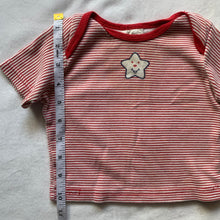 Load image into Gallery viewer, Vintage Red Striped Star Tee 6 months
