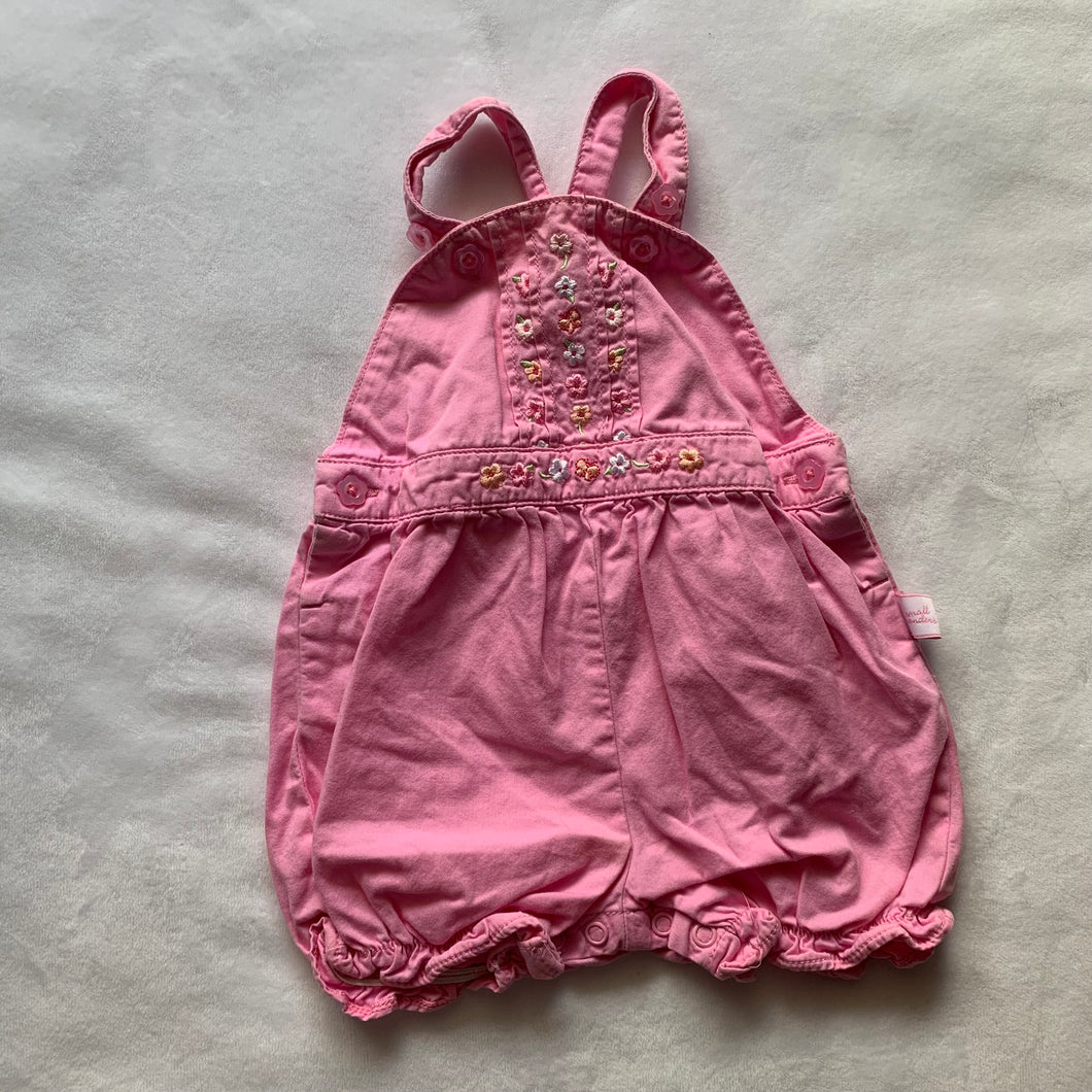 Vintage Floral Pink Bubble Romper 3 months