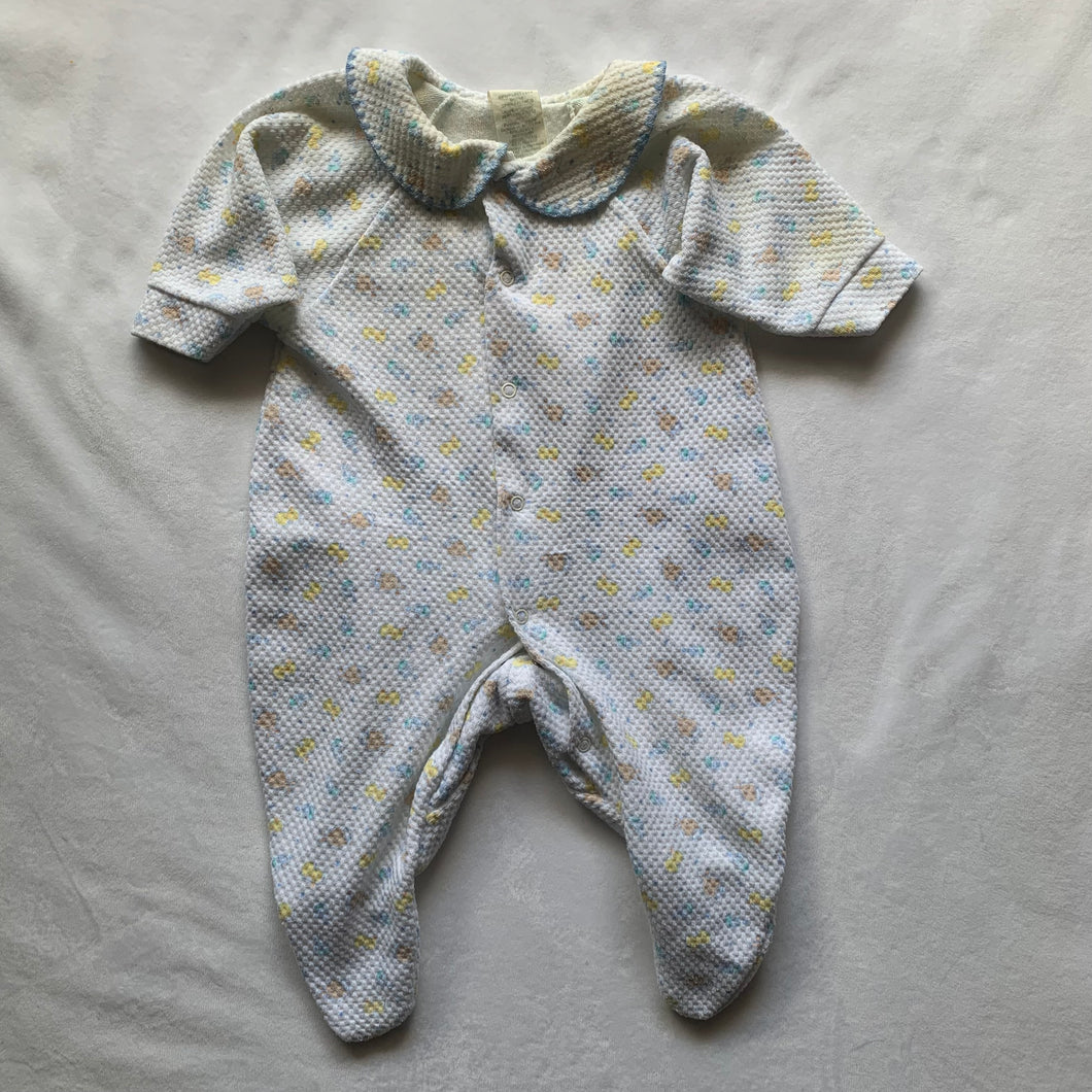 Vintage Animals Footed PJs 3 months