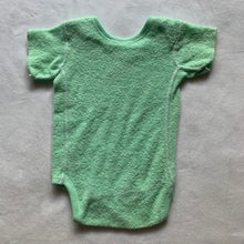 Load image into Gallery viewer, Vintage Duck Cross Stitch Green Romper 3-6 months
