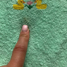 Load image into Gallery viewer, Vintage Duck Cross Stitch Green Romper 3-6 months
