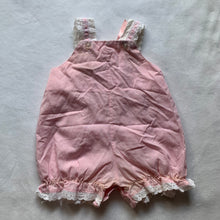 Load image into Gallery viewer, Vintage Pink Gingham Bubble Romper 6-9 months *relaxed elastic
