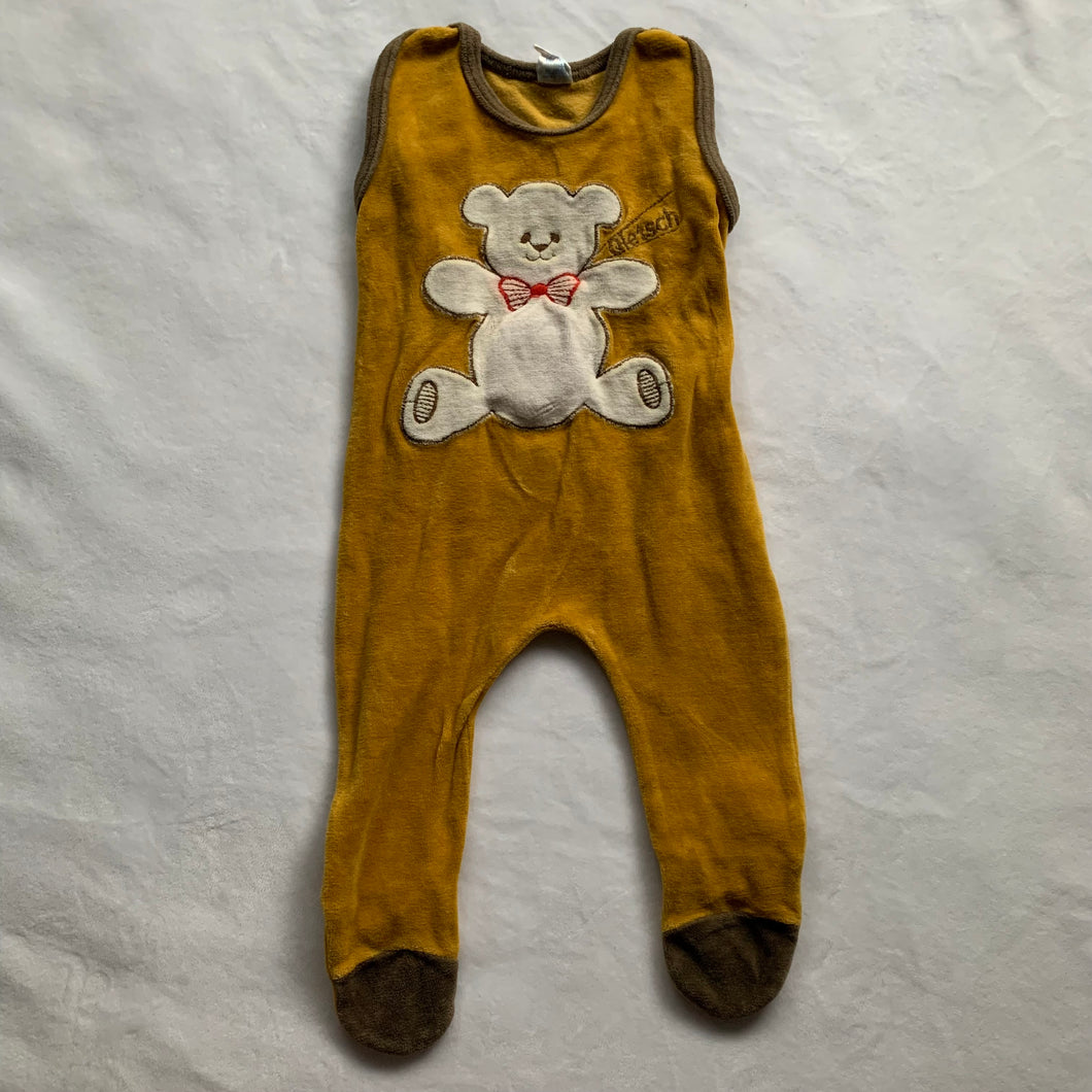 Vintage Bear Caramel Footed PJs 3-6 months
