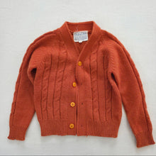 Load image into Gallery viewer, Vintage Rust Cable Knit Cardigan 3t
