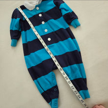 Load image into Gallery viewer, Vintage Blue Striped Bodysuit 18 months
